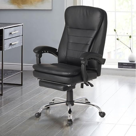 Ergonomic Executive Office Chair with Retracable Footreat - High Back Home Office Chair