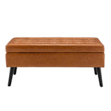 43.3" End of Bed Storage Bench, Tufted Foot Bench for End of Bed,