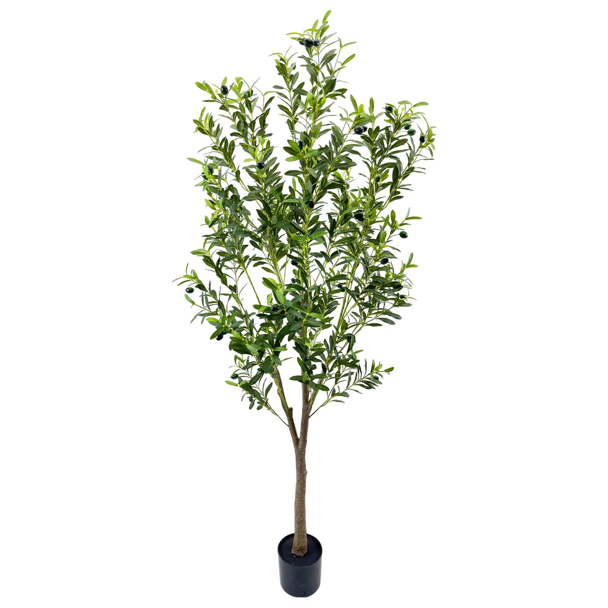 Artificial Olive Tree 6ft Tall Fake Potted Olive Silk Tree with Planter Large Faux Olive