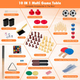 Multi Game Table, 10 in 1 Combo Game Table w/Foosball Table, Air Hockey