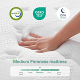 King Mattress, 12 Inch Hybrid Mattress, High Density Gel Foam with Pocket Coils