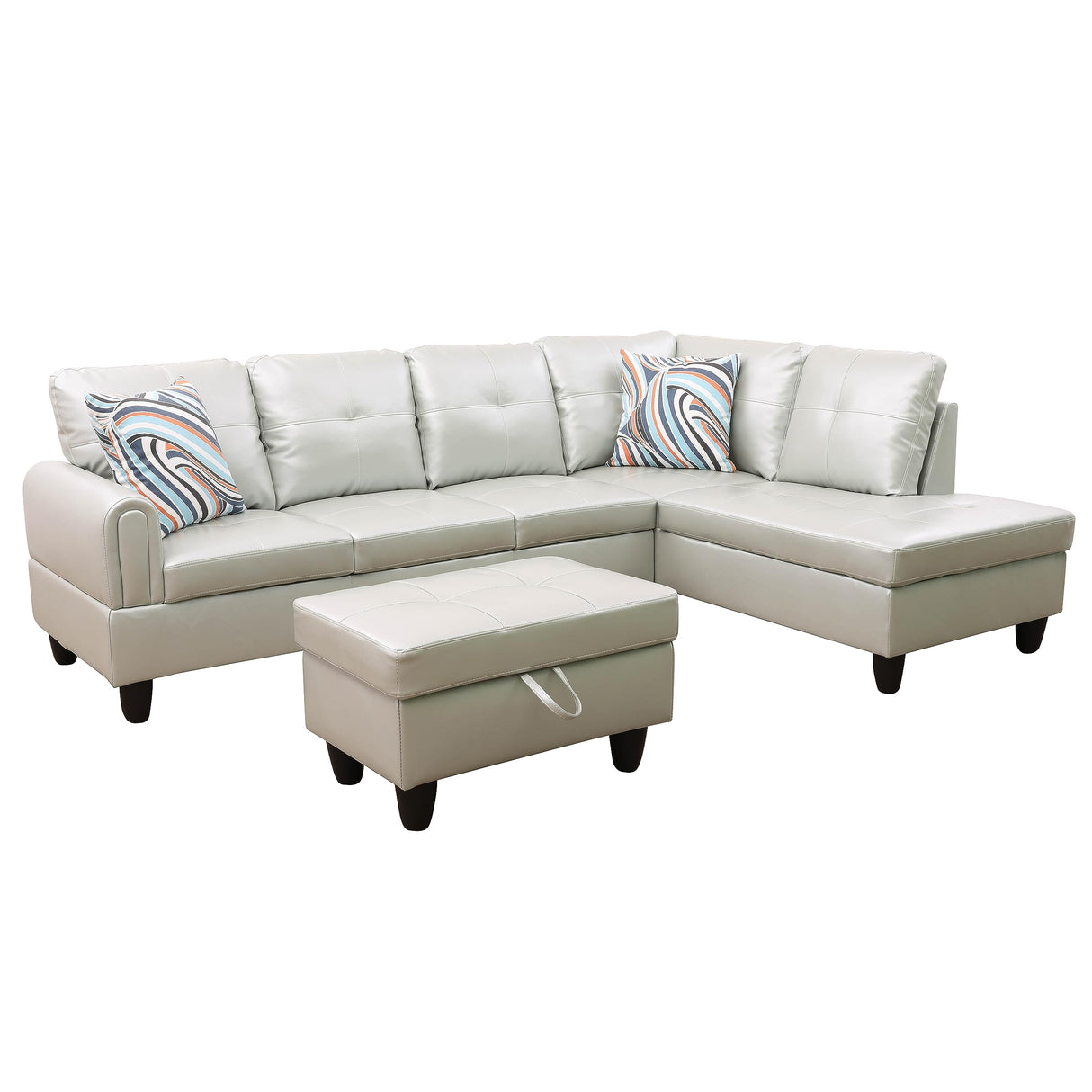 MZX-Bill-SS-00068-LWJ Sectional, Silver Green - R