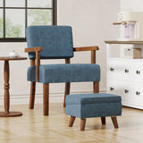 Accent Chair Set of 2 with Table, Living Room Chairs with Soft Seat and Armrests