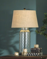 by Ashley Sharmayne Casual 30.75" Clear Glass Table Lamp, Clear