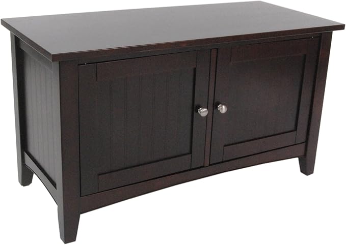 Shaker Cottage Storage Cabinet with 2 Doors, Espresso Bench