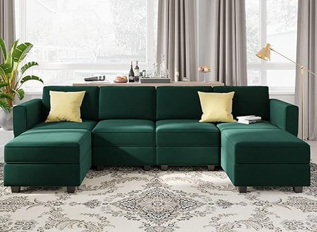 Modular Sectional Sofa U Shaped Sectional Couch with Reversible Chaises