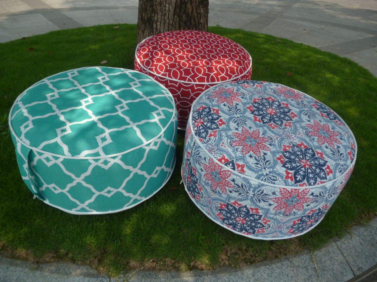 Ottoman footrest Stool with Portable air Pump and Storage Bag or Pouch Used