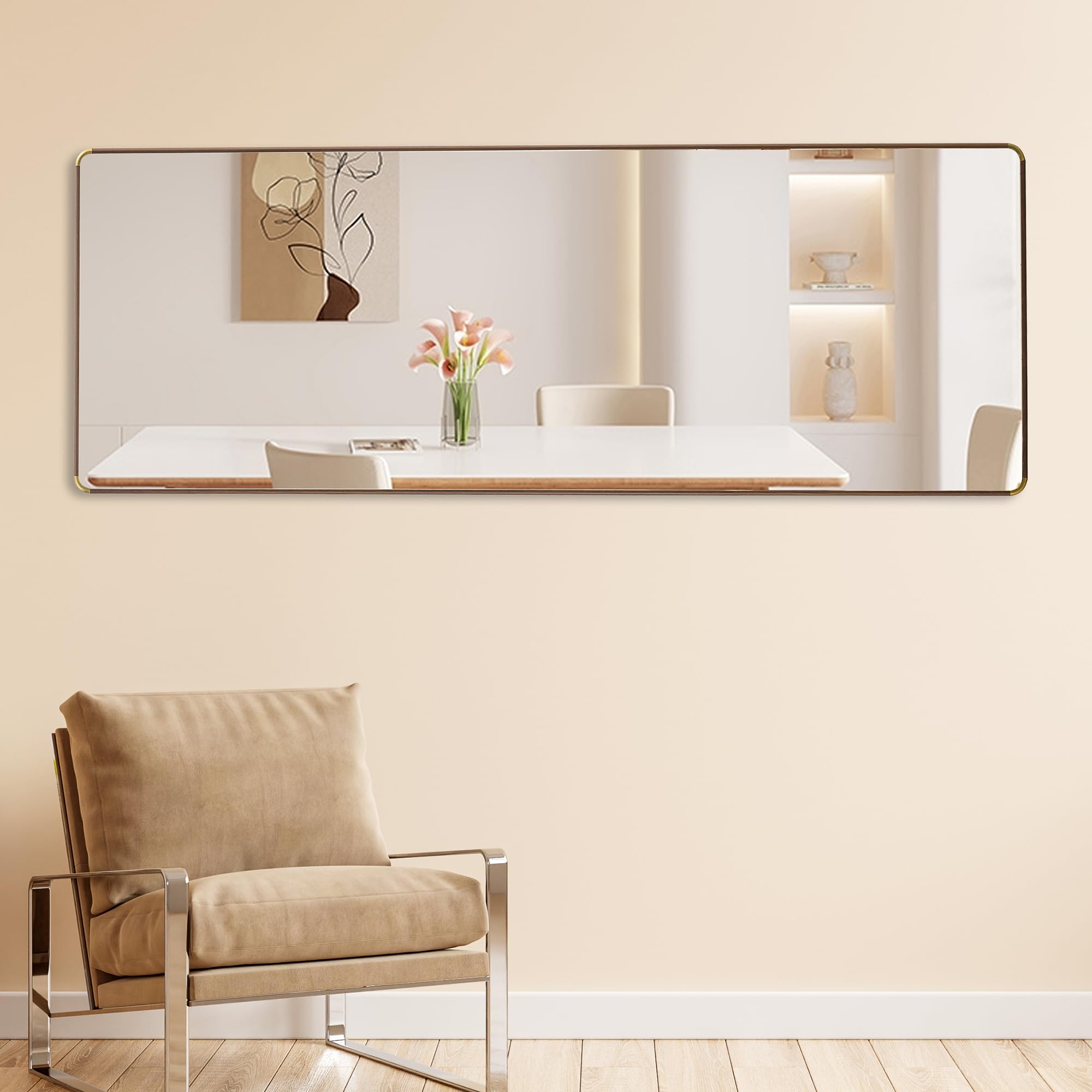 Full Body Floor Mirror Metal Frame Full Length Mirrors Wall Mounted Mirrors