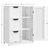 Bathroom Floor Storage Cabinet, Bathroom Freestanding Cabinet with 3 Large Drawers