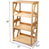 Bookcase, 3-Tier Open Shelf Bookcase, Small Bamboo Bookshelf, Bamboo Natural Shelving, Book Organizer Storage Open Shelf Rack, Display Shelves for Bedroom, Living Room, Office, Bathroom