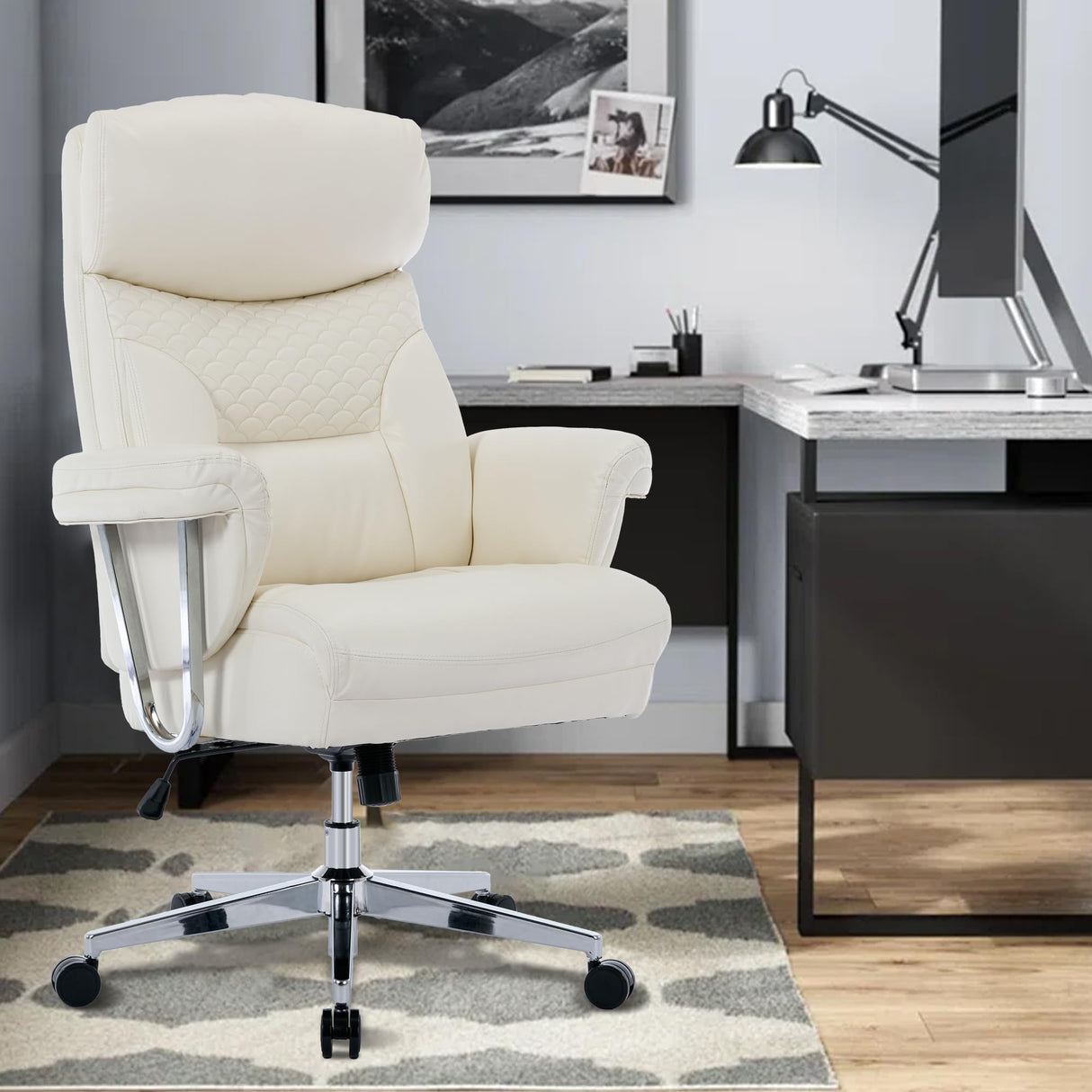 Executive Office Chair, High Back PU Leather Computer Chair