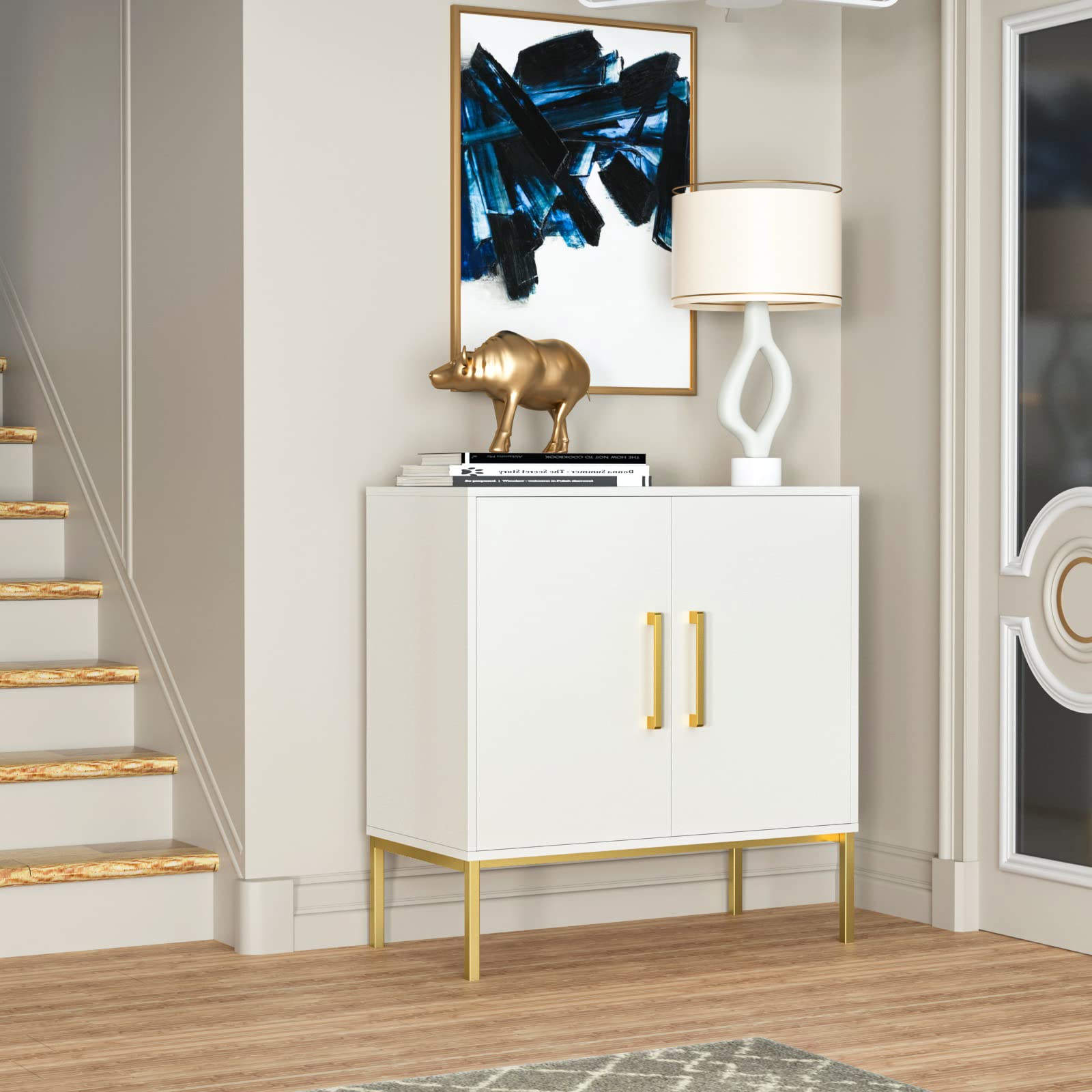 Buffet Sideboard Cabinet with Storage, Modern Wooden Free Standing Cabinet