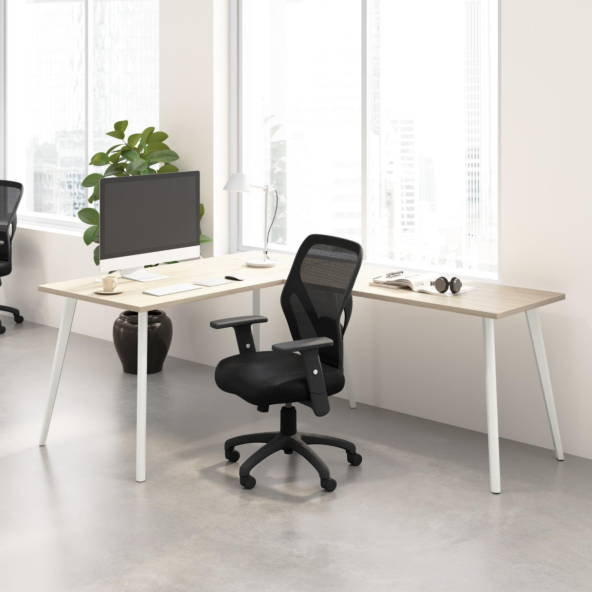 L Shaped Computer Desk, 60 Inch PC Corner Table for Home Office, Commercial-Grade