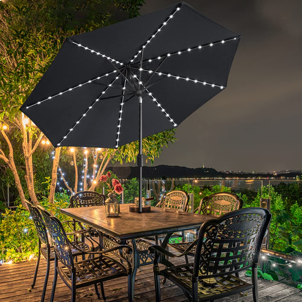 USA 10-Year-Non-Fading Solar 9ft Market Umbrella