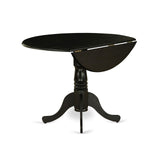 DLGA5-ABK-24 5 Piece Kitchen Table & Chairs Set Includes a Round Dining Room Table