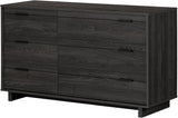 Fynn 6-Drawer Double Dresser, Winter Oak with Metal Handles