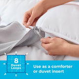 LINENSPA White Down Alternative Comforter and Duvet Insert - All-Season Comforter - Box Stitched Comforter - Bedding for Kids, Teens, and Adults - Oversized Queen