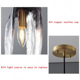 Gradient Smoke Grey Glass Pendant Light - Modern Kitchen Island Lighting