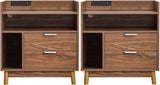 Nightstand with Charging Station
