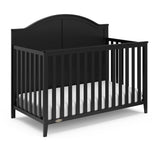 5-in-1 Convertible Crib (Black) – GREENGUARD Gold Certified, Converts to Toddler Bed