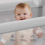 5-in-1 Playpen Portable Crib for Baby,Multifunction Bedside Crib from