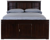 Model 82921K6-22 Full Size Bookcase Bed with Six Drawers in Dark Espresso