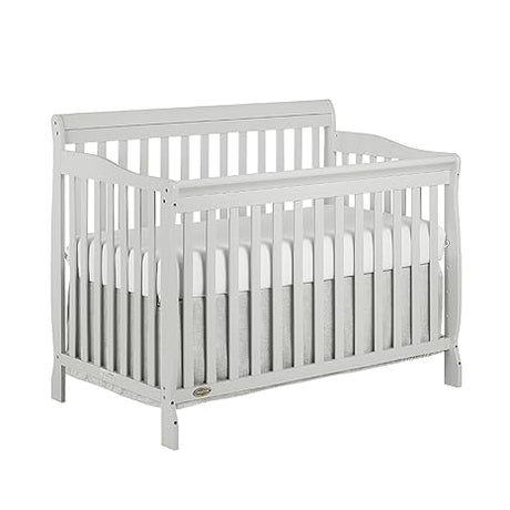 Ashton 4-In-1 Convertible Crib In Natural, Greenguard Gold, JPMA Certified, Non-Toxic Finishes, Features 4 Mattress Height Settings, Made Of Solid Pinewood