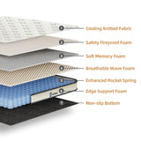 Full Size Mattress, 12 Inch Mattress Full with Pocket Spring and Memory Foam for Pressure Relief,