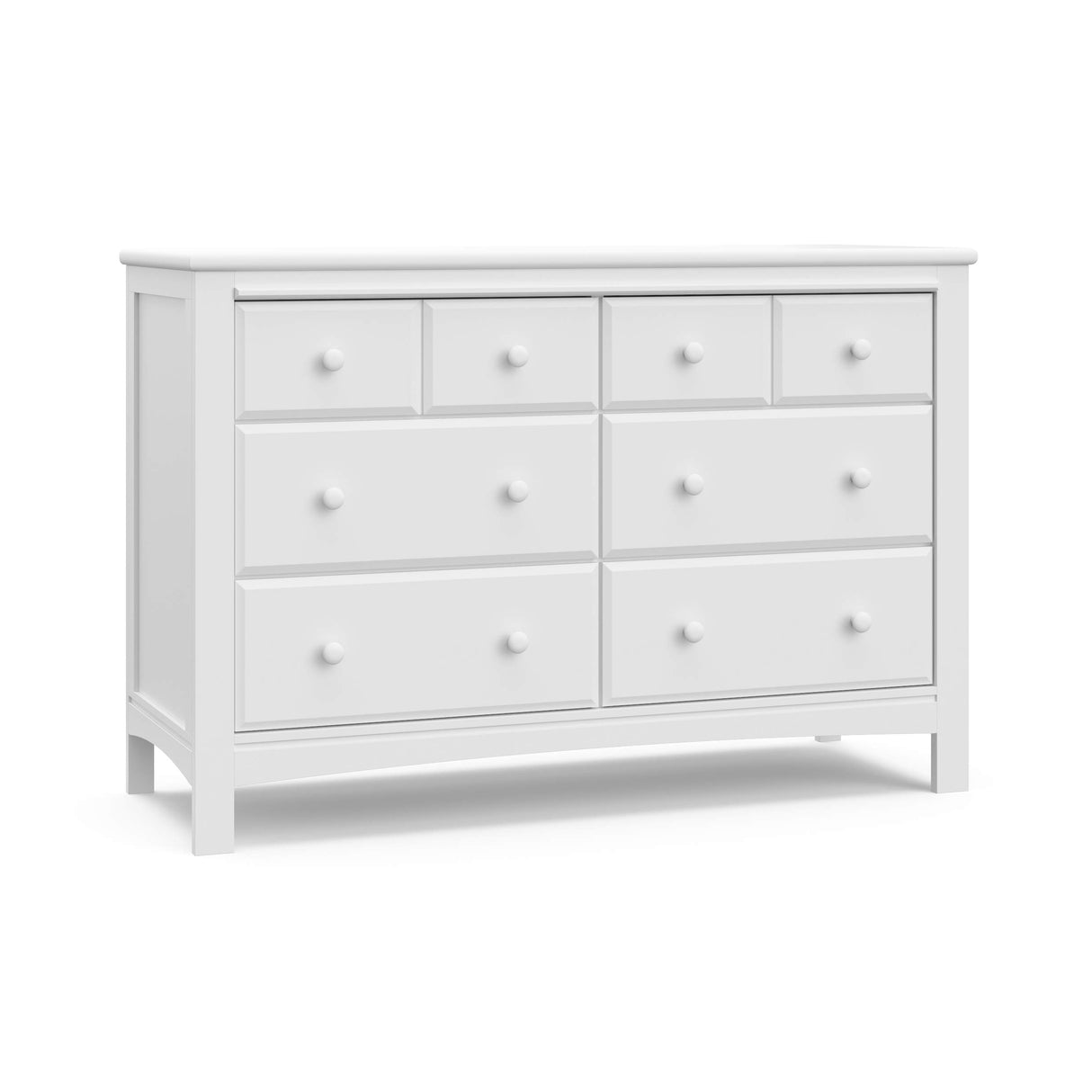 Benton 6 Drawer Double Dresser (White) – Easy New Assembly Process, Universal Design,