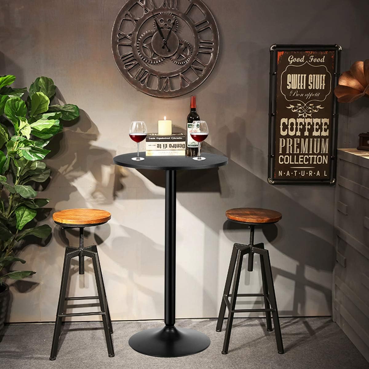 40-Inch Height Modern Style Round Top Standing Circular Cocktail Table Suitable