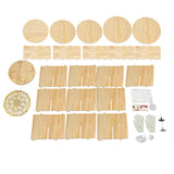 Wood Rotating Bookcase, Floor Standing Cylindrical Book Storage with Baffles Rack, 360