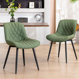 Dining Chairs Set of 2 Mid Century Modern Kitchen Chair Comfortable Upholstered Faux