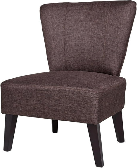 Alice Solid Color Fabric Accent Chair, Beige