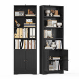 Bookcase, Bookshelves and Bookcases, 71” 6-Shelf Bookcase with Doors