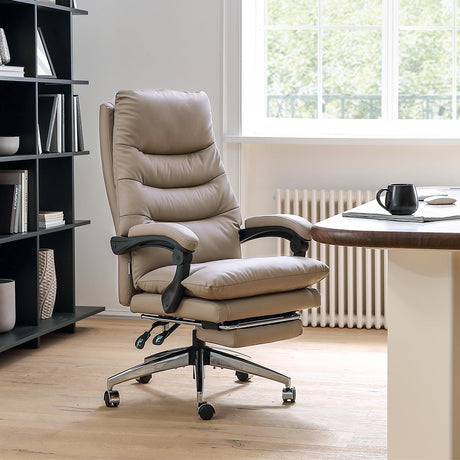 Executive office chair, Desk chairs with footrest, Fully reclining office chair 90° - 160°