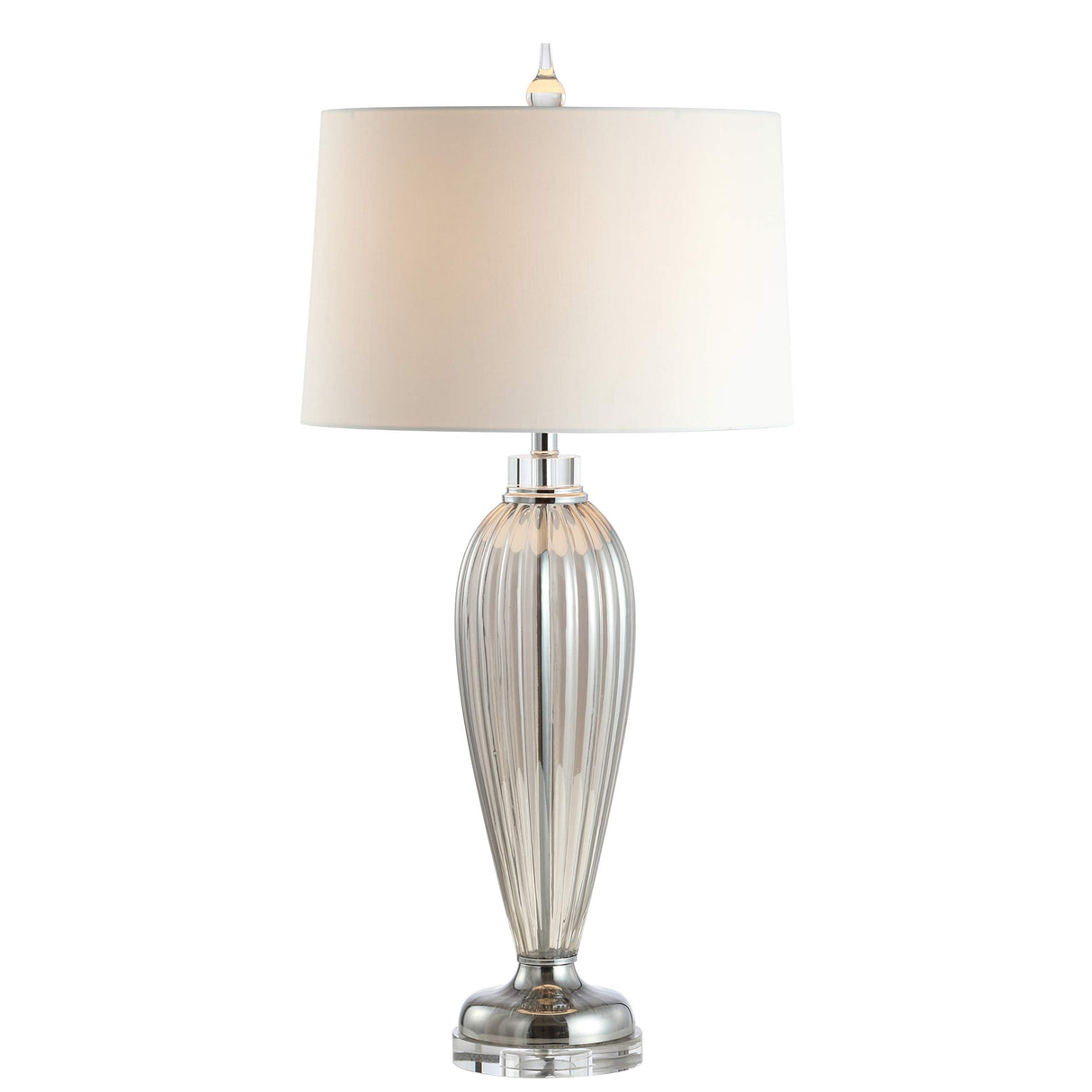 JYL2066A Julian 33.5" Glass/Crystal LED Table Lamp Traditional Bedside Desk Nightstand