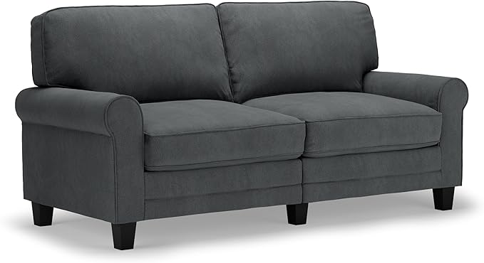 Copenhagen 78" Rolled Arm Sofa, Easy Care Polyester, Soft Pillow Back, Pocket