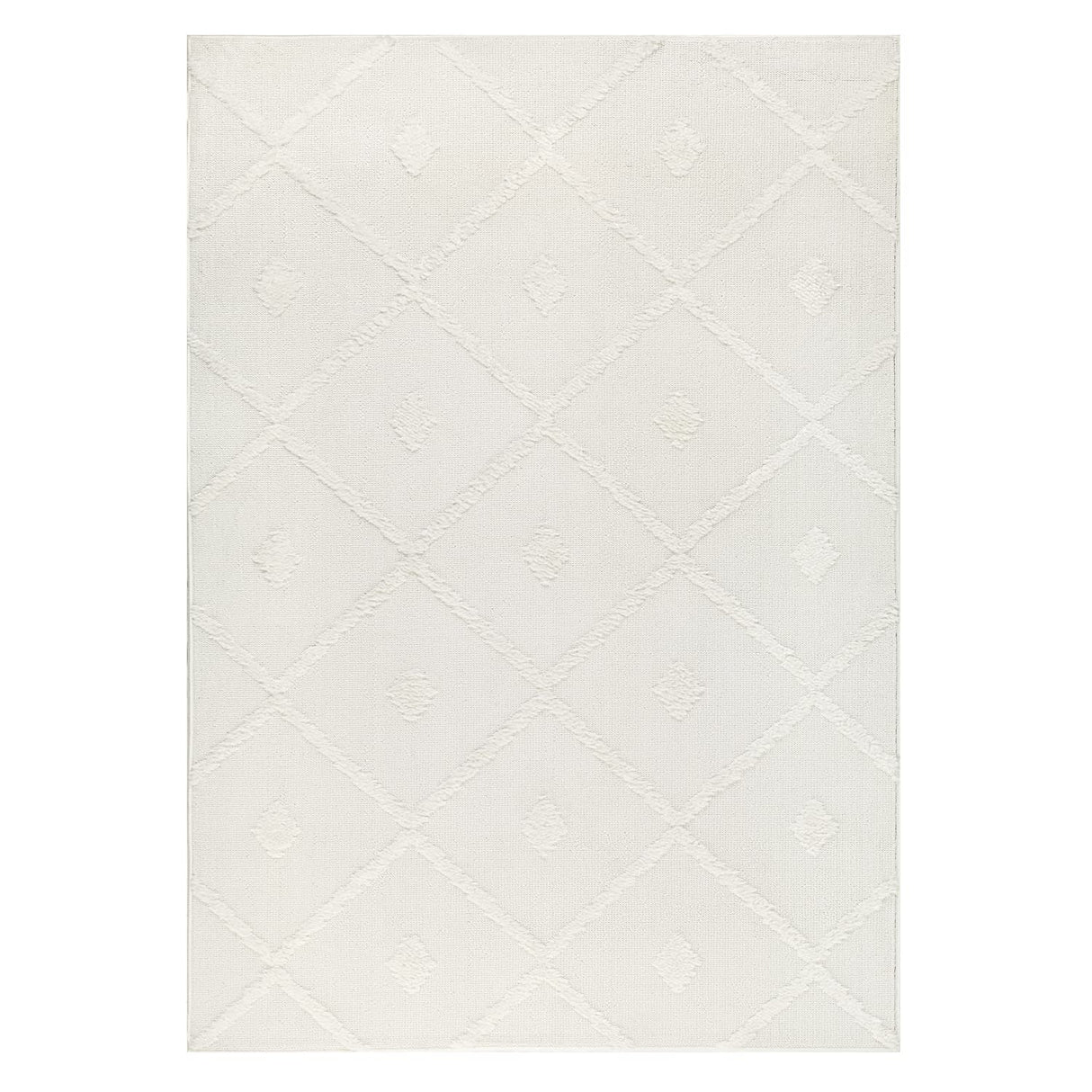 Rugs Palafito 8x10 Geometric Shag Diamond High-Low Pile Textured Indoor Area