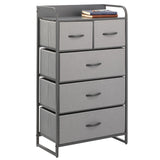 Tall Dresser Storage Chest - Vanity Furniture Cabinet Tower Unit for Bedroom, Office