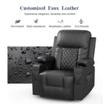 Recliner Chairs for Adults, Massage Rocker with Heated Modern Ergonomic Lounge 360