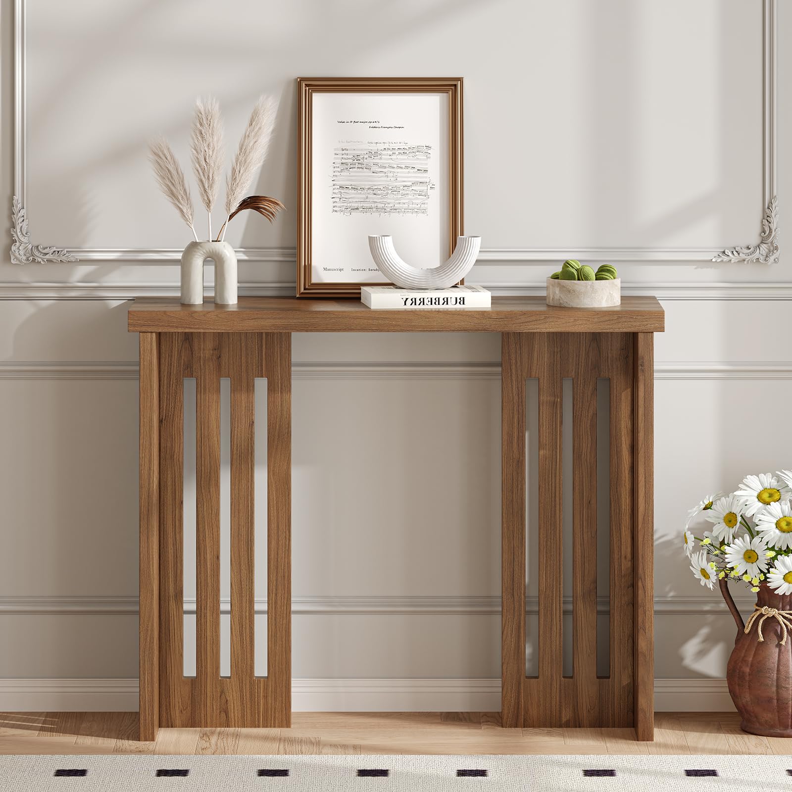 39" Narrow Console Table, Minimalist Entryway Table for Hallway