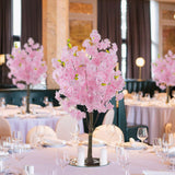 Cherry Blossom Tree Centerpiece: 6 Pcs Pink 39.3 Inch Tall Artificial Cherry Blossom