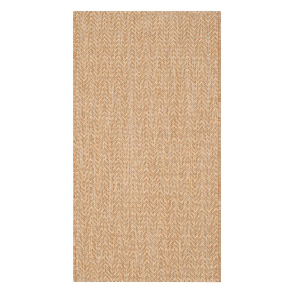 Courtyard Collection Area Rug - 9' x 12', Natural & Cream, Non-Shedding & Easy Care