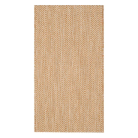 Courtyard Collection Area Rug - 9' x 12', Natural & Cream, Non-Shedding & Easy Care