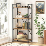3 Tier Bookshelf, Small Rustic Book Shelf, Short Industrial Bookcase