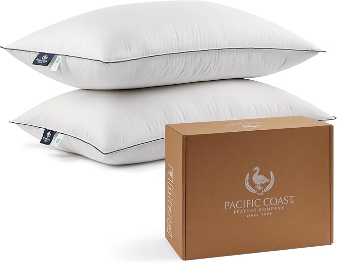 Bed Pillow, Hotel Collection Goose Feather and Down Pillow for Sleeping
