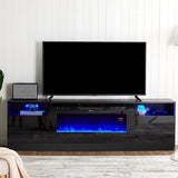 Fireplace TV Stand with 36" Electric Fireplace, LED Light Entertainment Center,