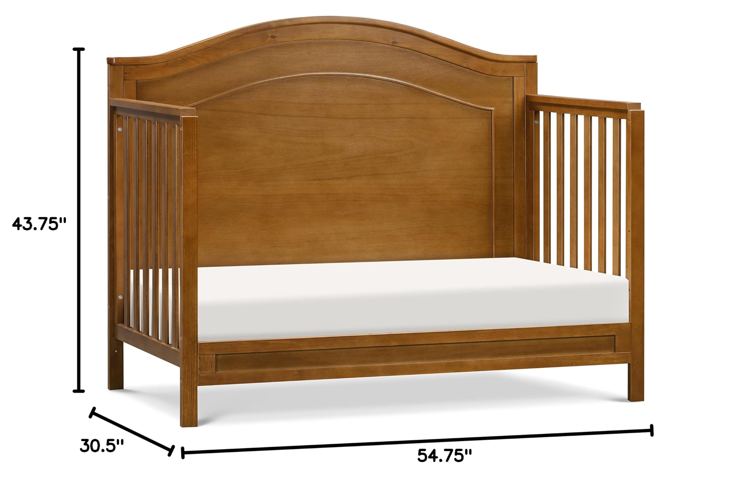DaVinci Charlie 4-in-1 Convertible Crib in Chestnut, Greenguard Gold Certified
