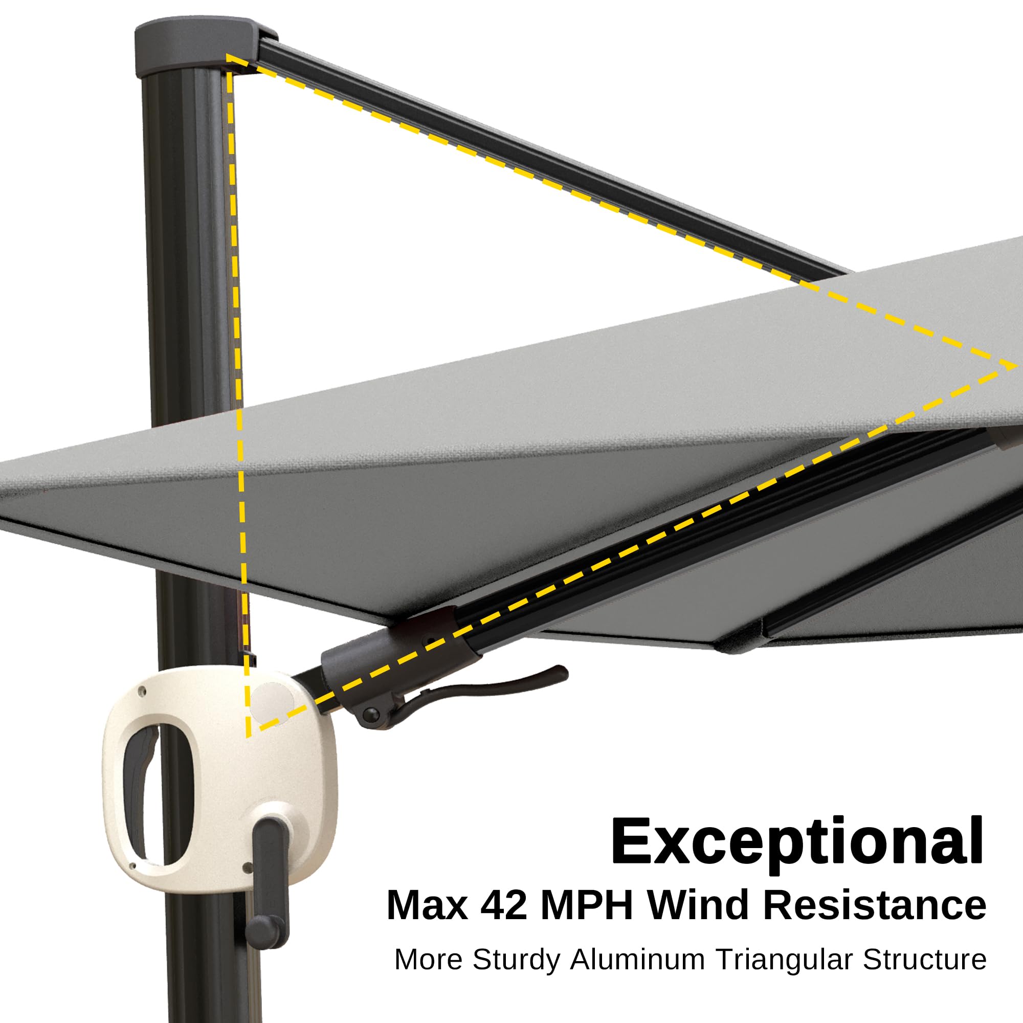 and Flame&Shade Patio Umbrella, 9x11.5ft Rectangular Outdoor Umbrella