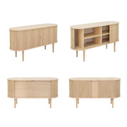 55'' Sideboard Storage Cabinet with Doors and Shelves - Credenza Storage Cabinet